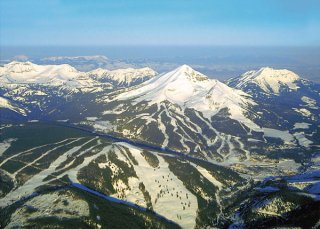 Lone Peak in southwestern Montana is home to two interconnected ski and snowboard resorts, Big Sky and Moonlight Basin. (photo: Big Sky Resort)