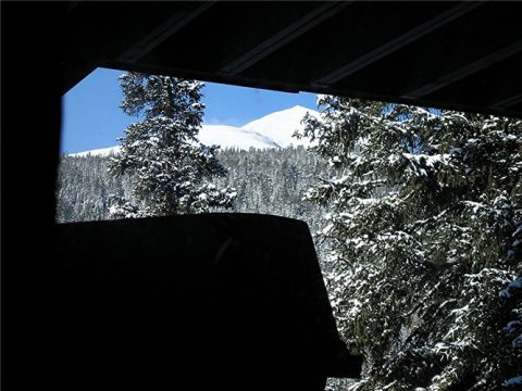 The author awakes to this view of Quandary Peak each morning.