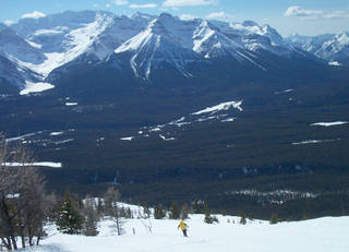 The magnificence of the Canadian Rockies surrounds Lake Louise.