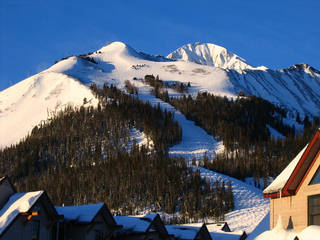 Moonlight Basin's resort center lies on the north side of Lone Peak. (photo: FTO/Matt Duffy)