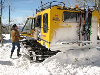 Powder Mountain's Lightning Ridge snowcat is a bargain at $12 a run. (photo: FTO/Marc Guido)