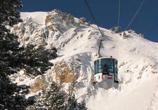 Snowbasin's aerial tram was built to access the start shacks of the men's and women's 2002 Olympic downhill courses. (photo: FTO/Marc Guido)