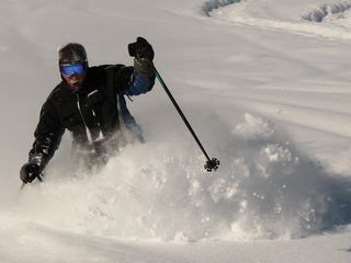 Snowbasin receives an average of between 300 and 400 inches of Utah fluff annually. (skier: Robert Sederquist; photo: FTO/Marc Guido)