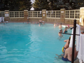 A massive hot tub outside the Sun Valley Lodge. (photo: FTO/Sharon Heller)