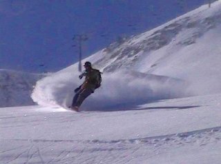 The author, looking stylish at Tignes.