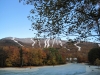 The first snow of the season in Quebec's mountains on Friday (photo: Mont-Sainte-Anne)