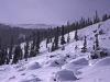 A rock garden at the bottom of Marmot Basin's Eagle East complex of terrain. (photo: FTO/Kevin Gawenus)