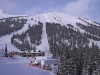 A portion of Marmot Basin's upper mountain, including a day lodge and the slopes serviced by the Paradise Chair. (photo: FTO/Kevin Gawenus)