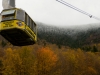 Cannon Mountain's tram rises to snow in Franconia Notch, N.H. (photo: Cannon Mountain)