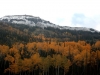 Snow contrasts with fall colors on Brian Head Peak (photo: Brian Head Resort)