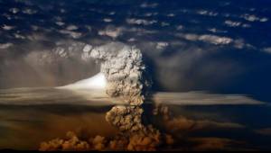 An ash plume spills from the eruption of Chile's Puyehue-Cordon Caulle volcanic complex.