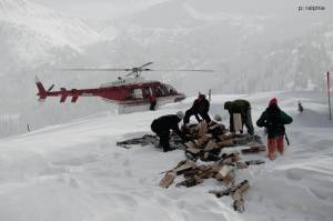 The Matchstick Productions crew works while filming in the Coast Range of British Columbia. (photo: MSP/Ralphie)