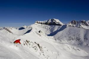 Much of Lake Louise's signature terrain is on its north-facing back side. (photo: Henry Georgi)