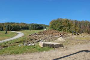 Construction underway on Bromley's new learning zone. (photo: Bromley Mountain Resort)