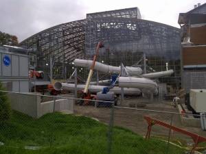 Construction is nearly complete on Jay Peak Resort's colossal new Pump House indoor waterpark. (photo: Jay Peak Resort)