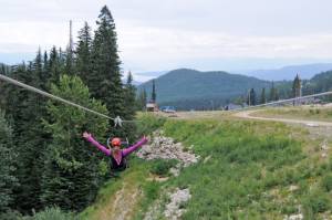 Schweitzer Mountain Resort's new 700-foot zipline. (photo: Schweitzer Mountain Resort) Schweitzer Mountain Resort's new 700-foot zipline. (photo: Schweitzer Mountain Resort)
