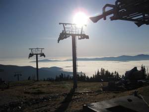 Construction continues on Stowe's new FourRunner Quad, as seen in this photo from last week. (photo: Stowe Mountain Resort)