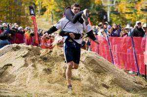 A scene from the 2010 Wife Carrying Championship at Sunday River Ski Resort in Newry, Maine. (file photo: Sunday River)