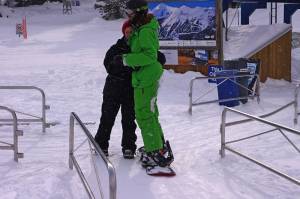 Castle Mountain's Marie Cameron dishes out hugs on every lap (photo: FTO/Kevin Gawenus)