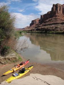 The author's kayaks at Two Mile Canyon (photo: FTO/Marc Guido)