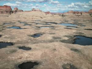 Puddles atop sandstone (photo: FTO/Marc Guido) Puddles atop sandstone (photo: FTO/Marc Guido)