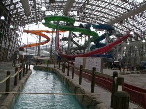 Construction workers are putting the finishing touches on The Pump House, a new $27 million indoor water park at Jay Peak ski resort in Vermont. (photo: Jay Peak Resort)