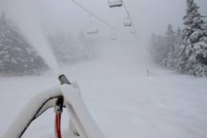 Killington snowmakers were hard at work yesterday getting the Vermont ski resort's Rime trail ready for a Saturday opening. (photo: Killington Resort)