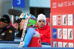 Olympic champion Ted Ligety watches from the leader's box in the first run of the Audi FIS Alpine World Cup opener in Sölden, Austria on Sunday. (photo: U.S. Ski Team/Tom Kelly) Olympic champion Ted Ligety watches from the leader's box in the first run of the Audi FIS Alpine World Cup opener in Sölden, Austria on Sunday. (photo: U.S. Ski Team/Tom Kelly)