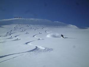 With more terrain available than at all of Colorado's lift served resorts combined, San Juan Ski Co. guarantees powder skiing on its snowcat trips. (photo: San Juan Ski Co.) With more terrain available than at all of Colorado's lift served resorts combined, San Juan Ski Co. guarantees powder skiing on its snowcat trips. (photo: San Juan Ski Co.)