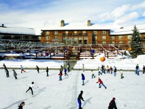 Public ice skating in years past at the historic Sun Valley Lodge (file photo: Sun Valley Resort)