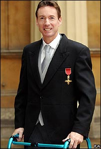 The Ski Club of Great Britain's newly elected president, Frank Gardner, upon receiving the Order of the British Empire. (photo: BBC) The Ski Club of Great Britain's newly elected president, Frank Gardner, upon receiving the Order of the British Empire. (photo: BBC)
