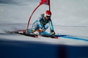 16-year-old Mikaela Shiffrin, of Vail, Colo., competes in women's giant slalom in Lienz, Austria (photo: Kevin Pritchard)