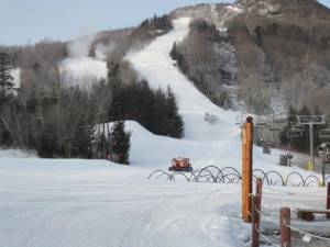 Pre-opening preparations this morning at Hunter Mountain ski area in New York. (photo: Hunter Mountain)