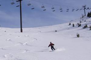 A skier enjoys fresh tracks at Brian Head on Monday. (photo: Brian Head Resort) A skier enjoys fresh tracks at Brian Head on Monday. (photo: Brian Head Resort)