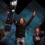 Gold medalist Shaun White celebrates after scoring a perfect 100 at the Men's Snowboard SuperPipe Awards on Sunday during Winter X Games Aspen 2012. (photo: Robert Beck / ESPN Images) Gold medalist Shaun White celebrates after scoring a perfect 100 at the Men's Snowboard SuperPipe Awards on Sunday during Winter X Games Aspen 2012. (photo: Robert Beck / ESPN Images)