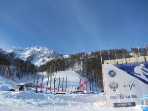 The Rosa Khutor alpine finish area in Sochi, Russia. (photo: Doug Haney/U.S. Ski Team)