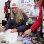 American ski racer Lindsey Vonn, of Vail, Colo., signs autographs for Russian fans last week in Sochi, site of the 2014 Winter Olympic Games. (photo: USSA) American ski racer Lindsey Vonn, of Vail, Colo., signs autographs for Russian fans last week in Sochi, site of the 2014 Winter Olympic Games. (photo: USSA)