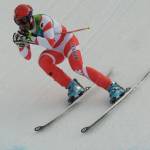 Swiss skier Didier Defago races to a gold medal in the men's downhill at the 2010 Olympic Winter Games in Whistler, British Columbia, Canada. (photo: Kevin Pedraja)