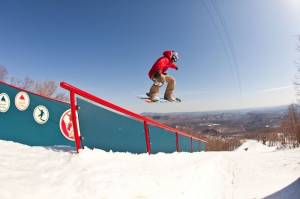 2012 TTR Slopestyle Tour Champion Sebastien Toutant at the Burton U.S. Open in Stratton Mountain, Vt. (photo: Max Henault/O'Neill Snow)