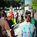 Protestors gather in Salt Lake City on Tuesday to voice opposition to plans to use ski lifts to link Utah resorts. (photo: Save Our Canyons)