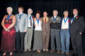 At the U.S. Ski and Snowboard Hall of Fame induction ceremony in Seattle on Saturday. (photo courtesy: USSA) At the U.S. Ski and Snowboard Hall of Fame induction ceremony in Seattle on Saturday. (photo courtesy: USSA)