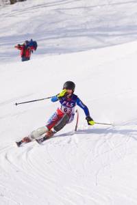 Graduating senior Jack Salisbury, of Rutland, Vt., races slalom at Pico Mountain. (photo: KMS) Graduating senior Jack Salisbury, of Rutland, Vt., races slalom at Pico Mountain. (photo: KMS)