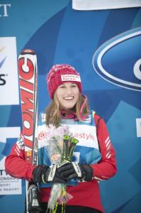 Julia Murray, after winning the ski cross silver medal at the 2011 World Championships at Deer Valley, Utah (photo: Alpine Canada) Julia Murray, after winning the ski cross silver medal at the 2011 World Championships at Deer Valley, Utah (photo: Alpine Canada)