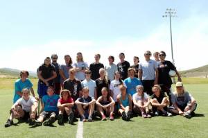 Young athletes from across the nation attend the 2012 USSA Rookie Camp in Park City, Utah, including alpine skier AJ Ginnis, who will work with Erhard. (photo: USSA /Sarah Brunson)