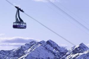 A new summit restaurant is under construction atop Snowbird's iconic aerial tramway (photo: Snowbird Ski and Summer Resort)