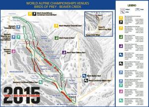 A map of the new 2015 World Alpine Championship venues being constructed at Beaver Creek Resort in Colorado (image: VVF)