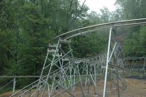 The track of Camelback's new Mountain Coaster sits ready for Friday's launch. (photo: Camelback Mountain Resort)