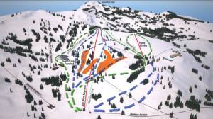 Squaw's new lift alignment between Gold Coast and High Camp (image: Squaw Valley)