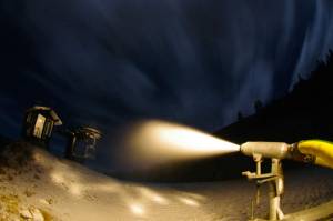 Loveland's snowmakers get to work this morning. (photo: Loveland Ski Area)