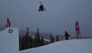 Canadian rider Mark McMorris in Sunday's snowboard slopestyle at the Dew Tour in Breckenridge, Colo. (photo: Alli Sports)